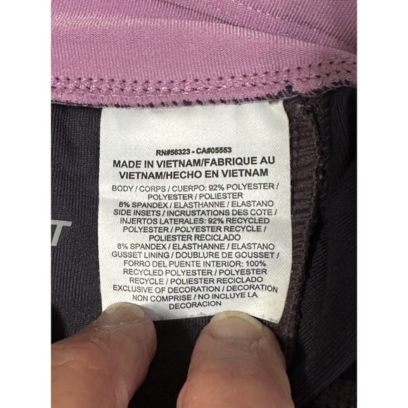 NIKE RUNNING DRI-FIT CROPPED LEGGINGS GRAY & PURPLE SIZE X small XS - Picture 14 of 16